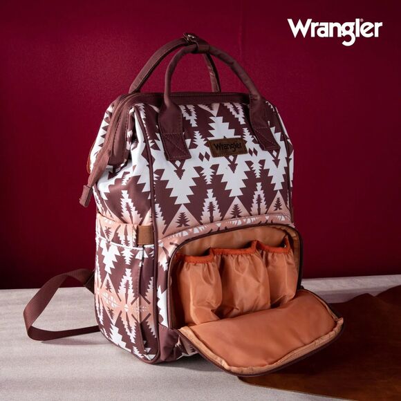 WG2204-9110 Wrangler Aztec Printed Callie Backpack - Brown main image 7